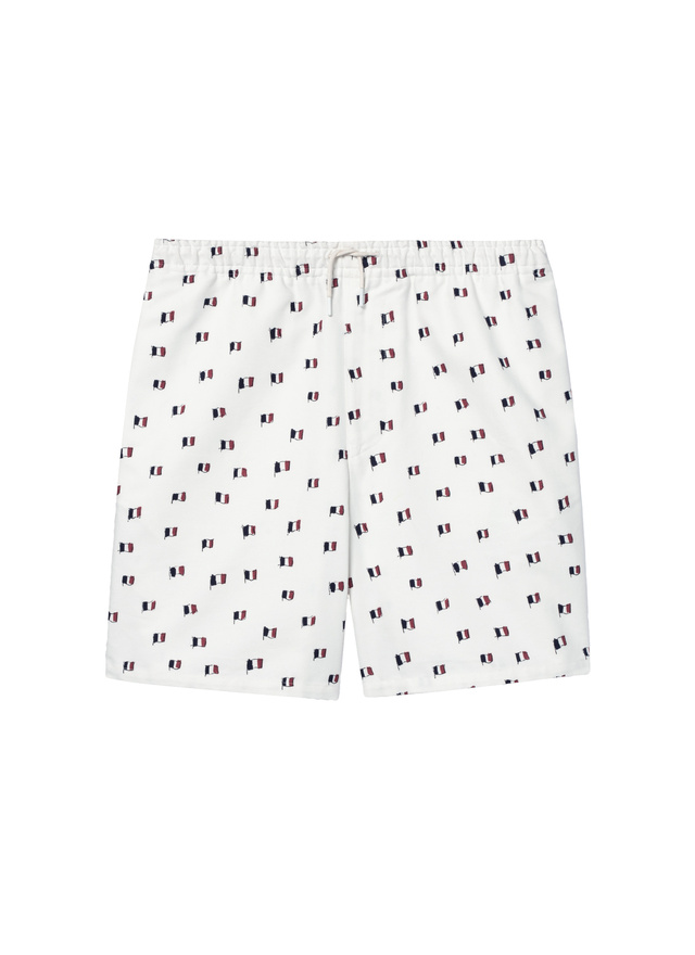 Short blanc homme serge de coton Fursac - P3DAJA-DX10-A005