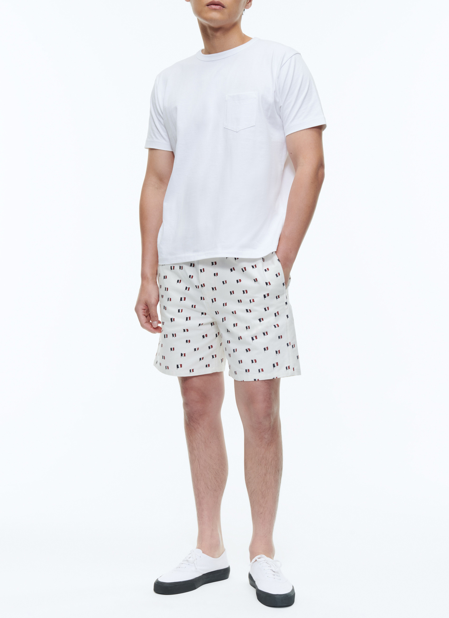 Short homme ecru serge de coton Fursac - P3DAJA-DX10-A005