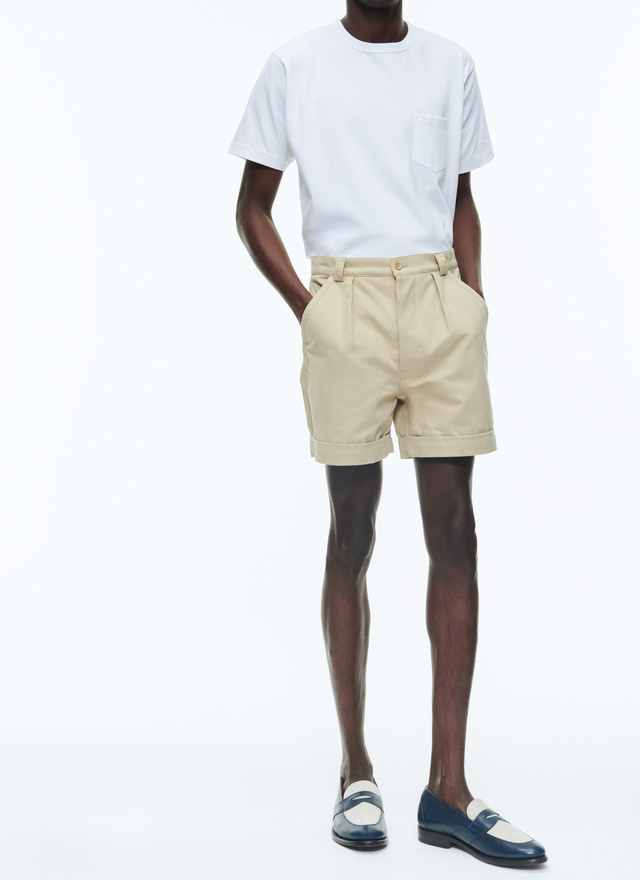Men's short beige cotton canvas Fursac - P3DOMA-BP11-06