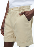 Cotton canvas bermuda shorts - P3DOMA-BP11-06