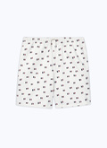 Printed cotton elasticated shorts - P3DAJA-DX10-A005