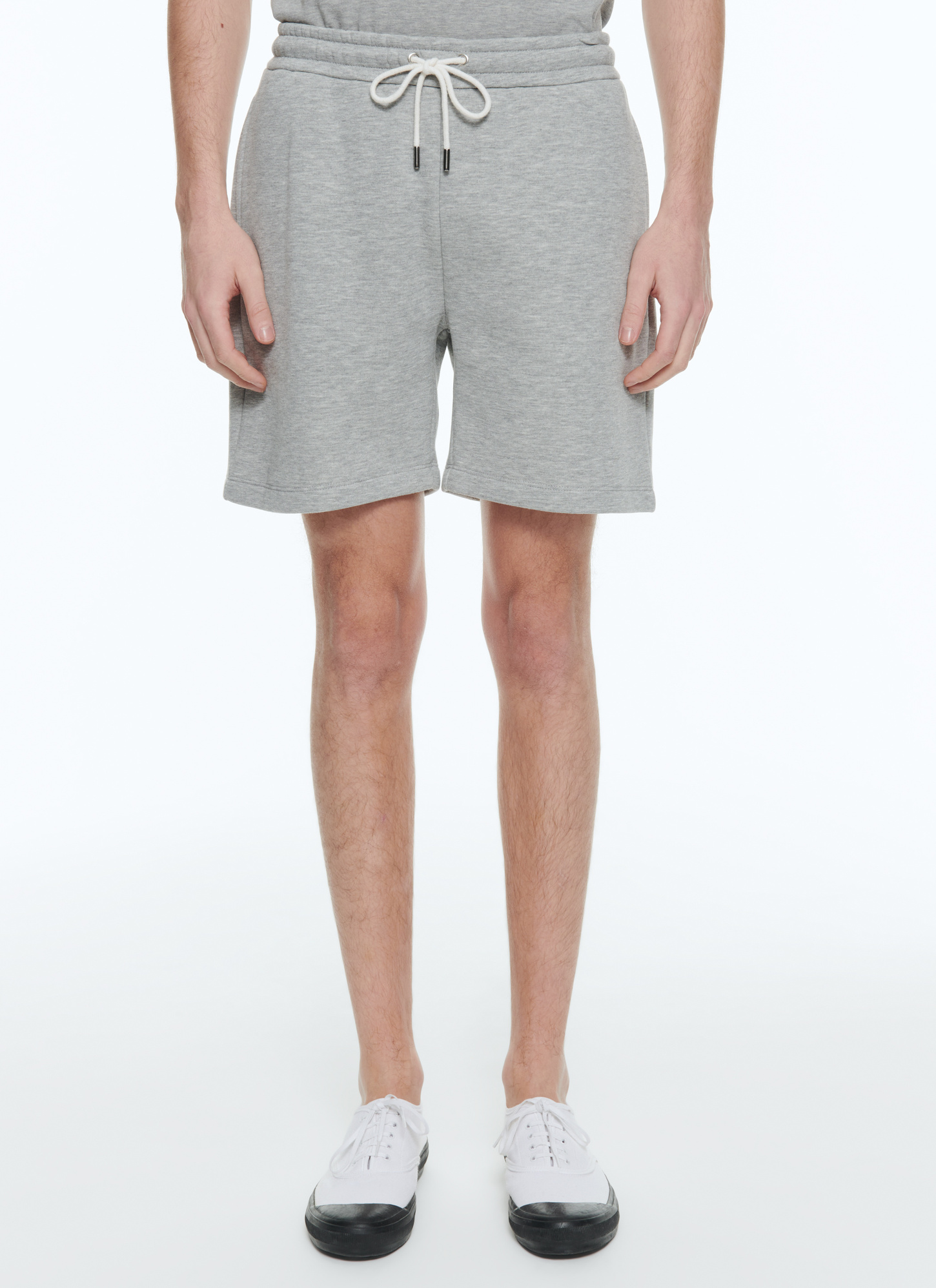 Men's short grey cotton jersey Fursac - P3BEBO-BJ18-29