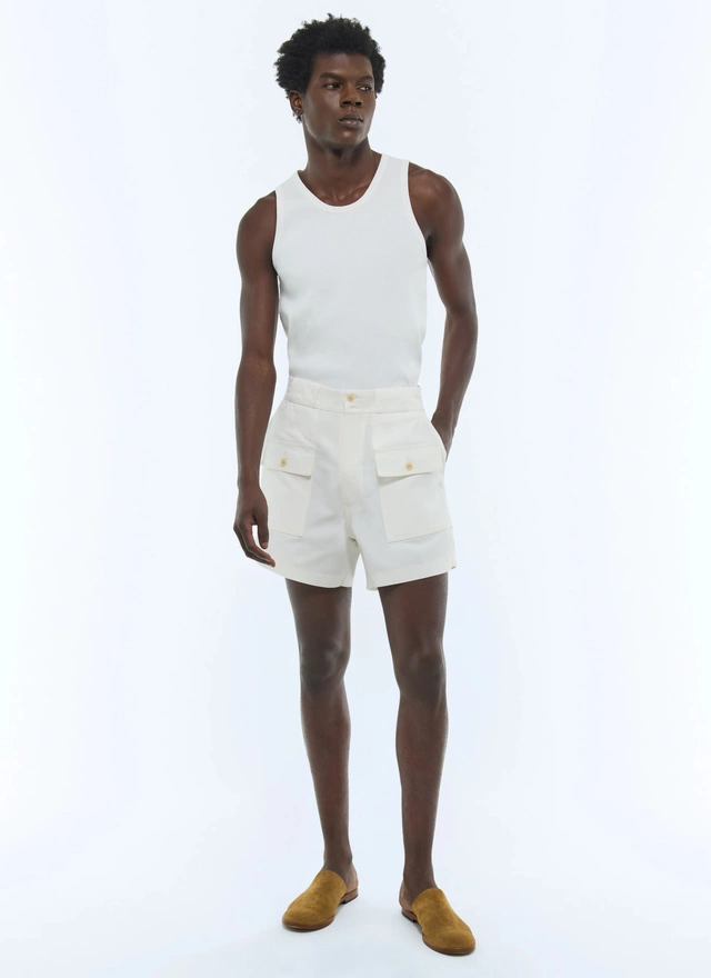 Men's white short Fursac - P3FLYN-FP09-A001