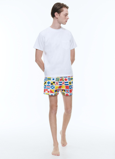 Shorts de bain homme beige polyester Fursac - P3VAHI-DP09-A001