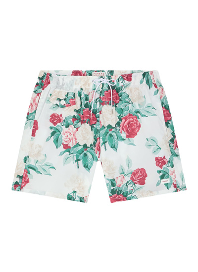 Shorts de bain homme Fursac - Short de bain en tissu technique motif floral vert, rose et blanc P3VAHI-FP16-L001