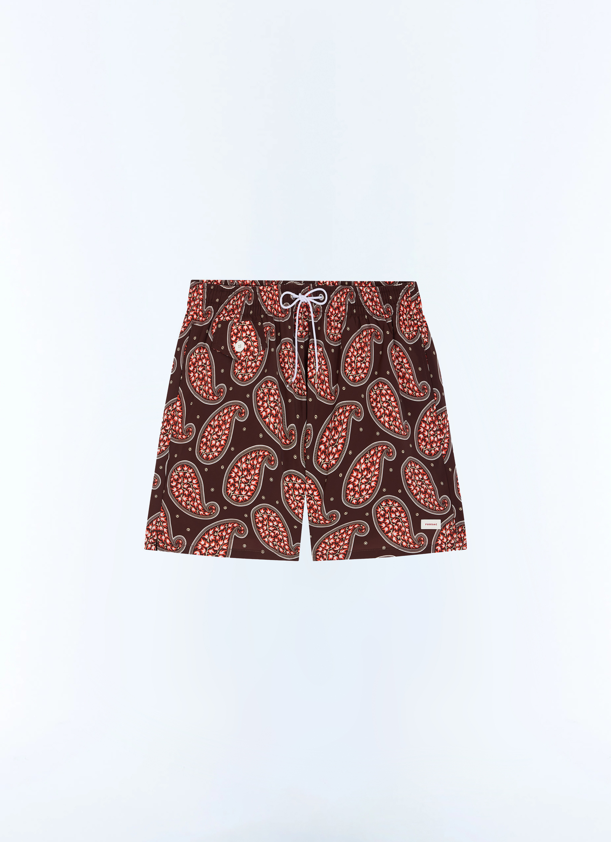 FURSAC - Short de bain à motif paisley - Homme - Taille M - Noir