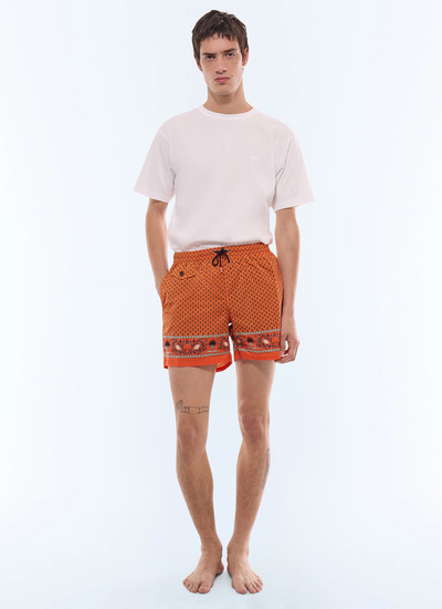 Shorts de bain orange homme Fursac - P3VAHI-JP15-E014