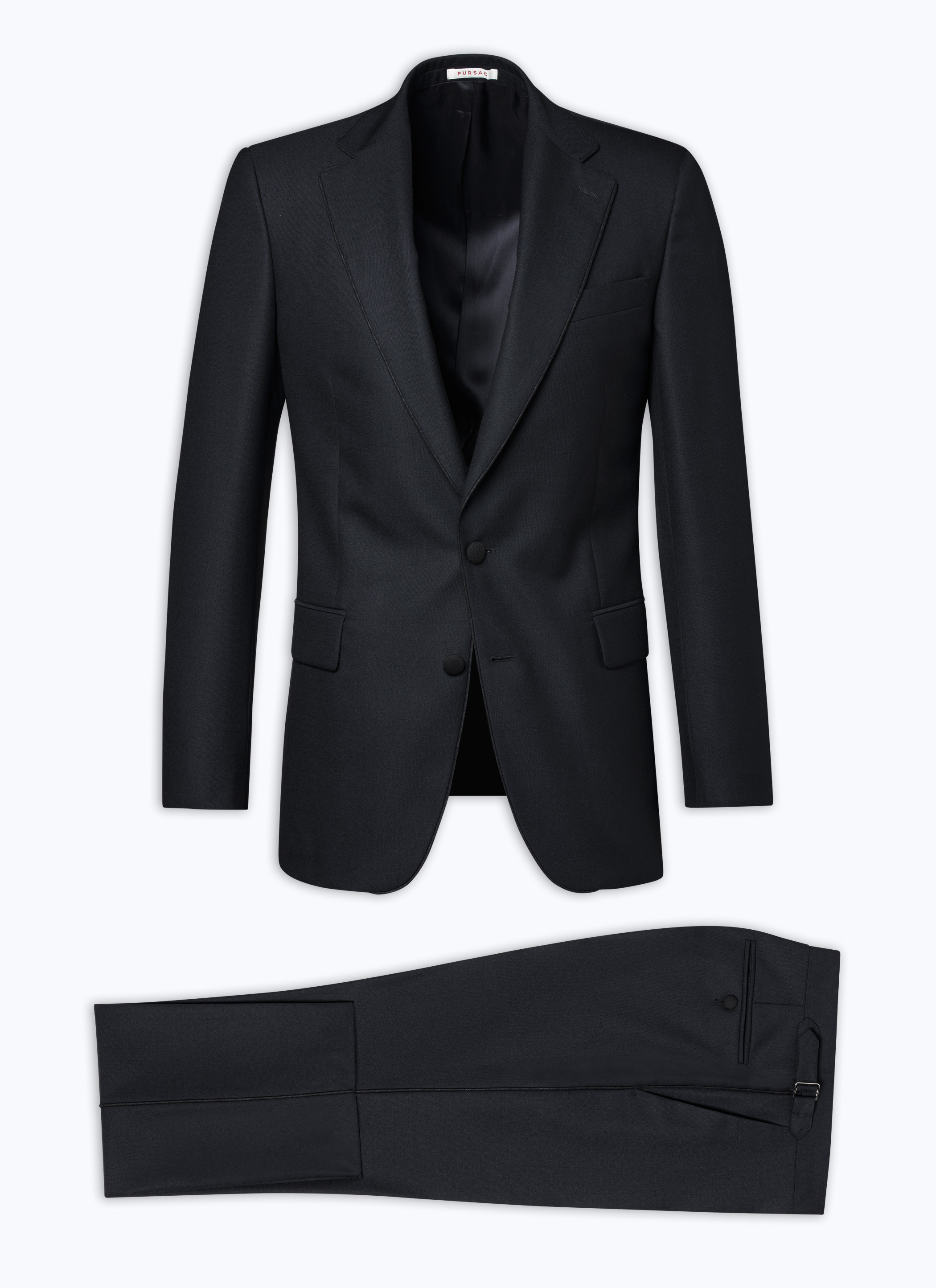 FURSAC - Smoking ajusté en faille de laine - Homme - Taille 46 - Bleu - Coupe Ajustée