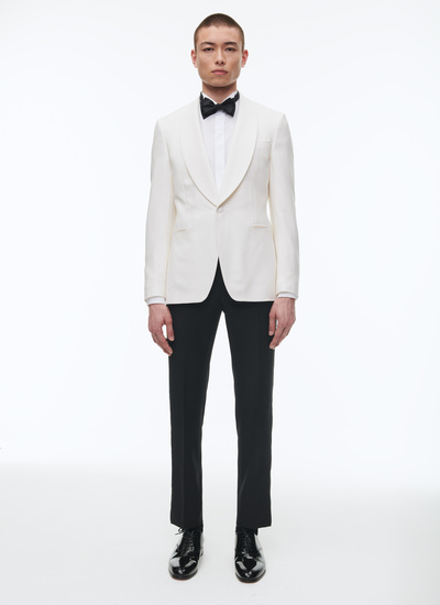 Smoking homme ecru laine vierge certifiée Fursac - S3FERT-GV48-A002