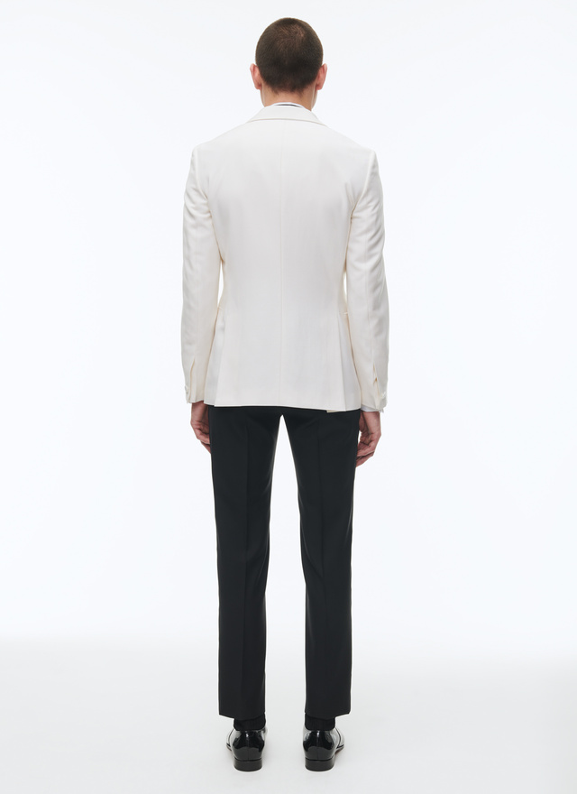 Smoking blanc homme laine vierge certifiée Fursac - S3FERT-GV48-A002