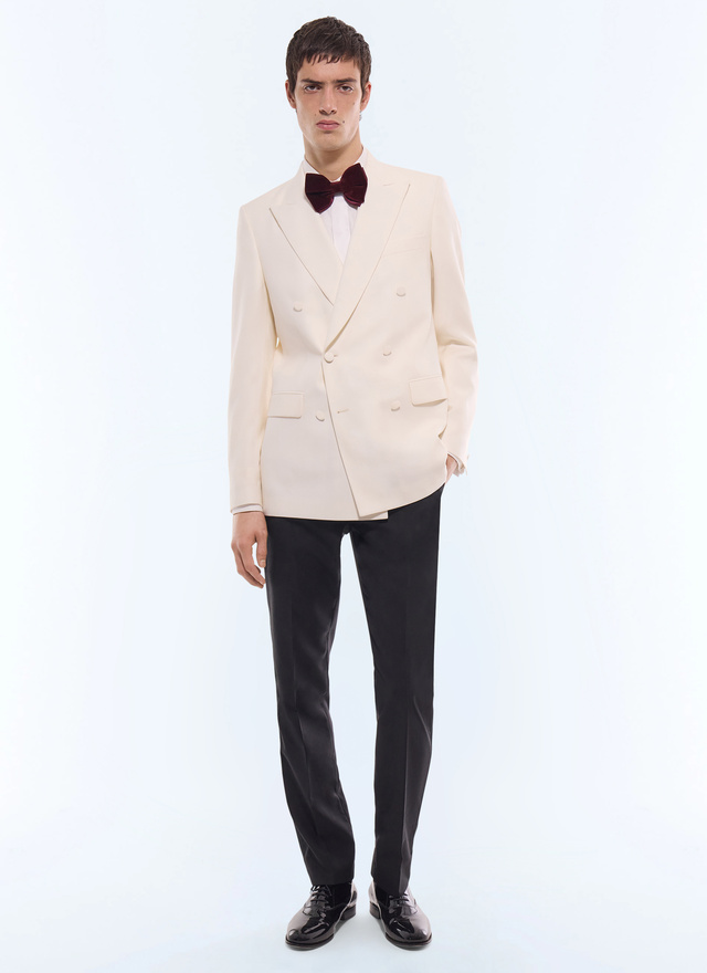 Smoking homme ecru laine vierge Fursac - S3FSMO-GV48-A002