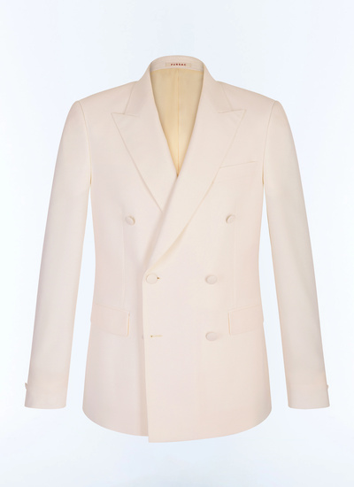 Smoking blanc homme laine vierge Fursac - V3FSMO-GV48-A002