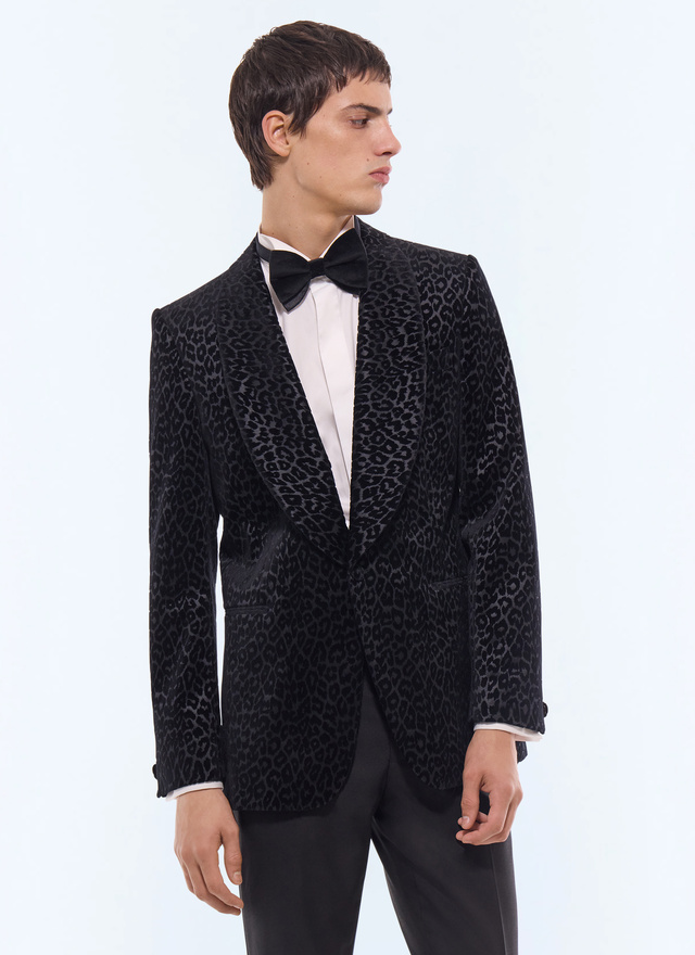 Smoking homme noir velours Fursac - V3JOTA-EV12-B020