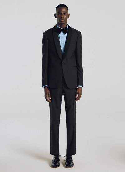 Smoking noir homme faille de laine super 130's Fursac - S3PIKY-RC47-20