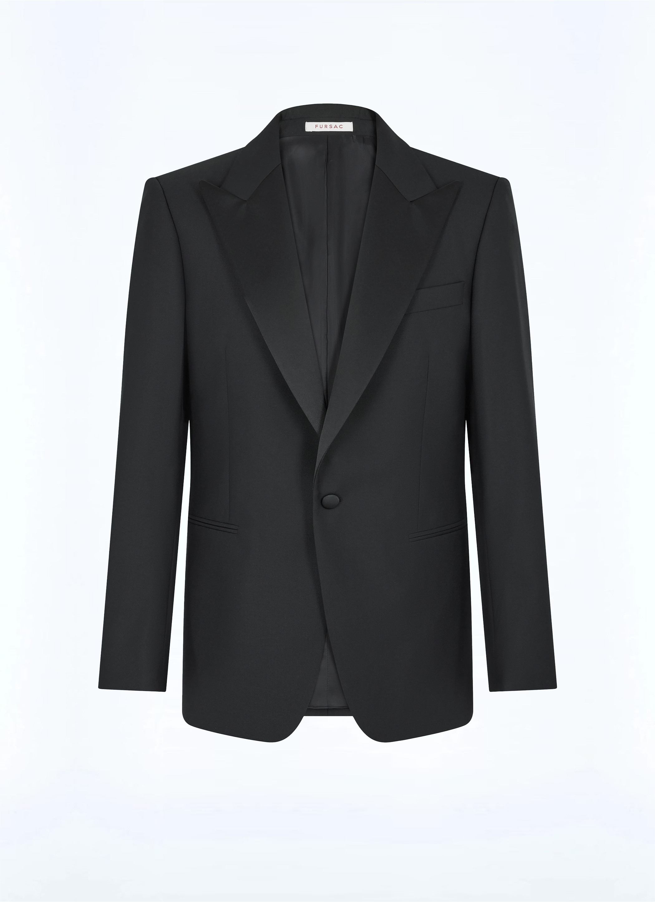 FURSAC - Veste de smoking ajustée en laine - Homme - Taille 56 - Noir - Collection Cérémonie - Mariage