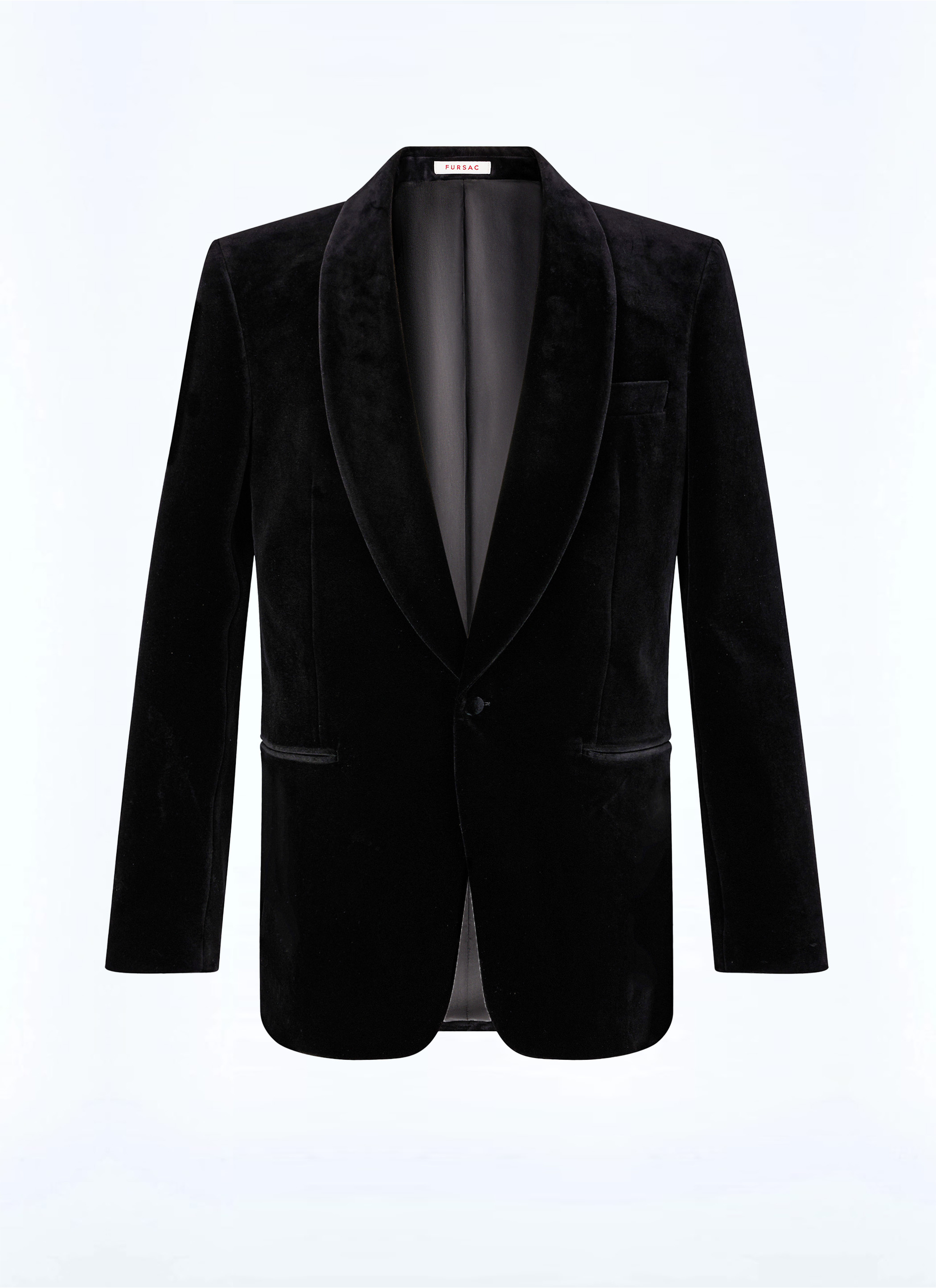 FURSAC - Veste de smoking ajustée en velours - Homme - Taille 50 - Noir