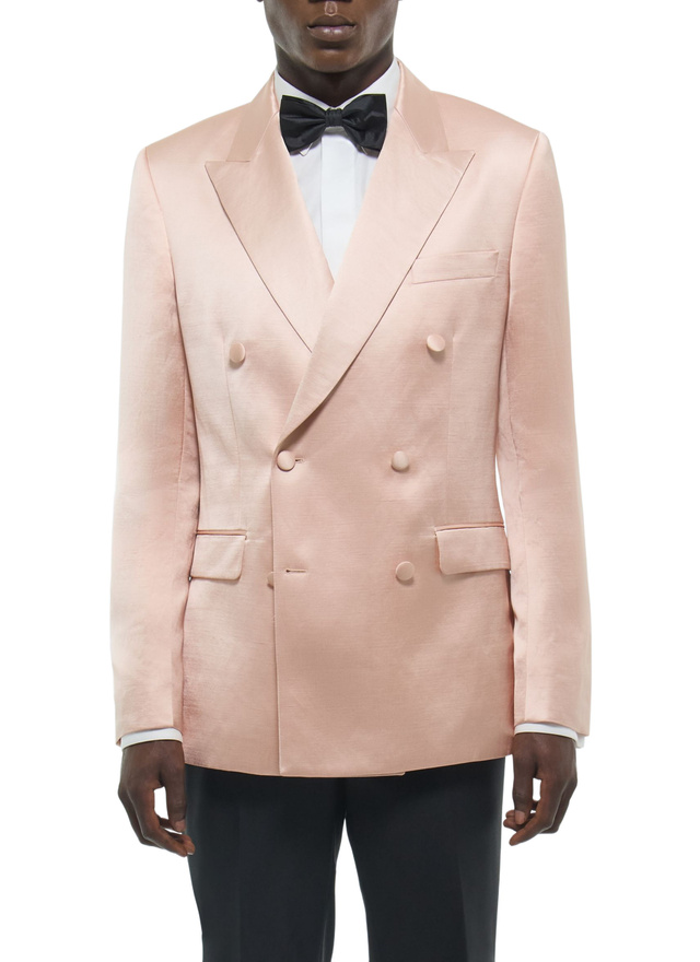 Smoking homme rose pâle toile satinée Fursac - V3FSMO-FC11-F007