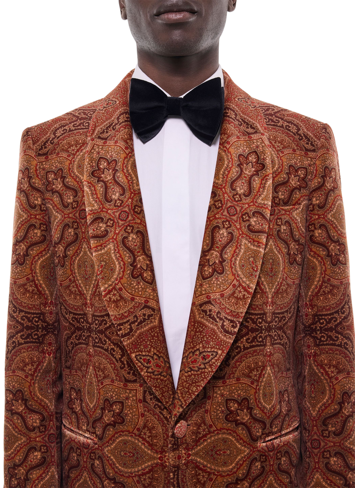 Smoking rouge homme velours Fursac - V3FERT-CC55-G004