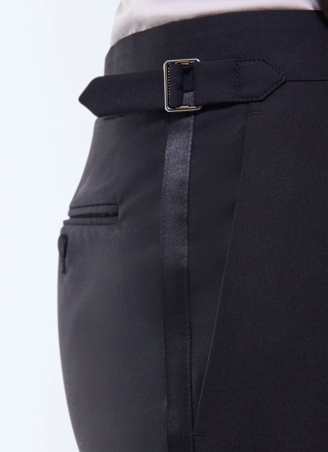 Smoking brun homme faille de laine vierge certifiée Fursac - S3FERT-GV48-G014