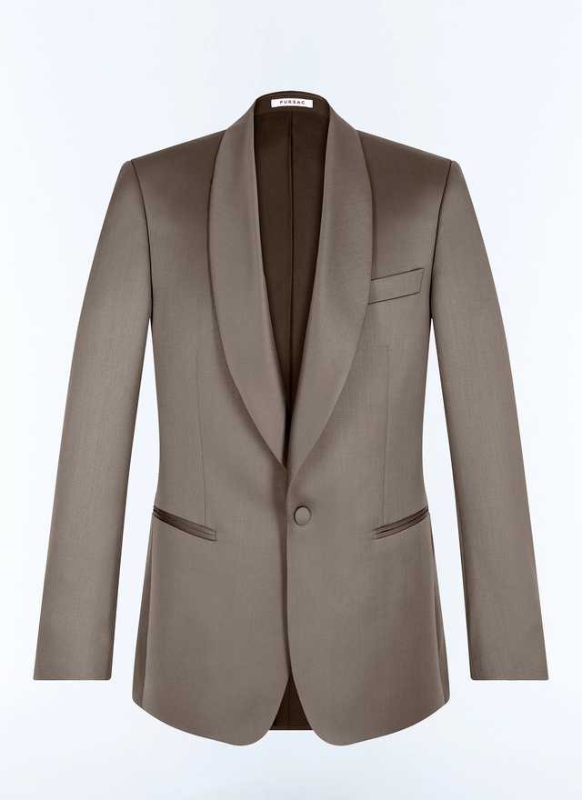 Smoking brun homme faille de laine vierge certifiée Fursac - V3FERT-GV48-G014