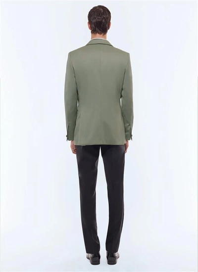 Smoking vert homme faille de laine vierge certifiée Fursac - S3FERT-GV48-H005