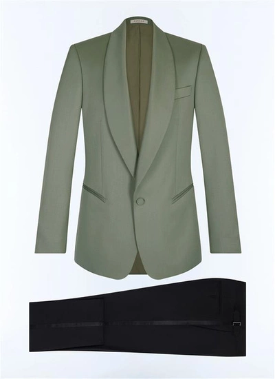 Smoking vert sauge homme faille de laine vierge certifiée Fursac - S3FERT-GV48-H005