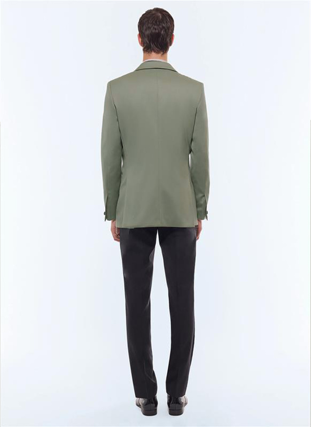 Smoking vert homme faille de laine vierge certifiée Fursac - S3FERT-GV48-H005