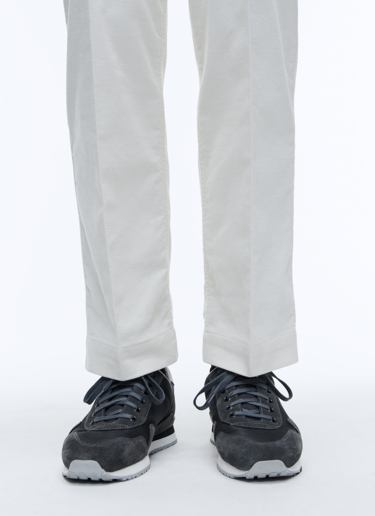 Men's sneakers black calfskin leather and nylon Fursac - LSNEAK-TL04-20