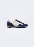 Cream and blue leather and nylon sneakers - 22HLSNEAK-TL04/30