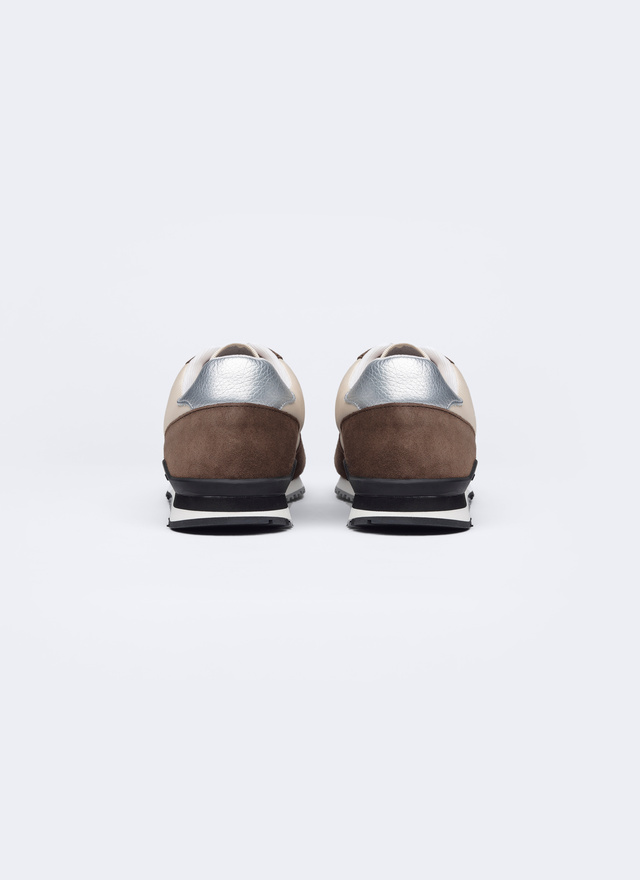 Men's cream and brown sneakers Fursac - 22HLSNEAK-TL04/19