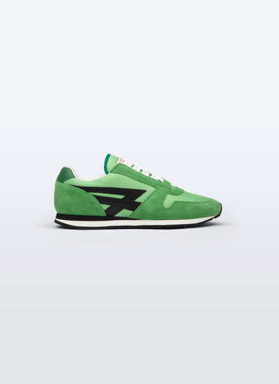 Men's green sneakers Fursac - LSNEAF-BL02-41