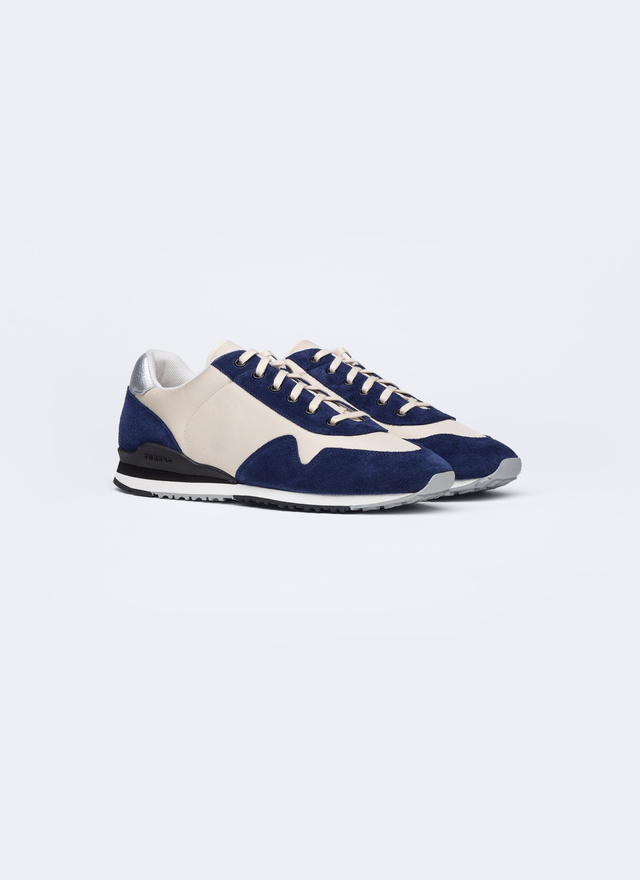 Sneakers crème et bleu homme Fursac - 22HLSNEAK-TL04/30