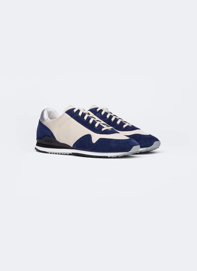 Sneakers crème et bleu homme Fursac - LSNEAK-TL04-30