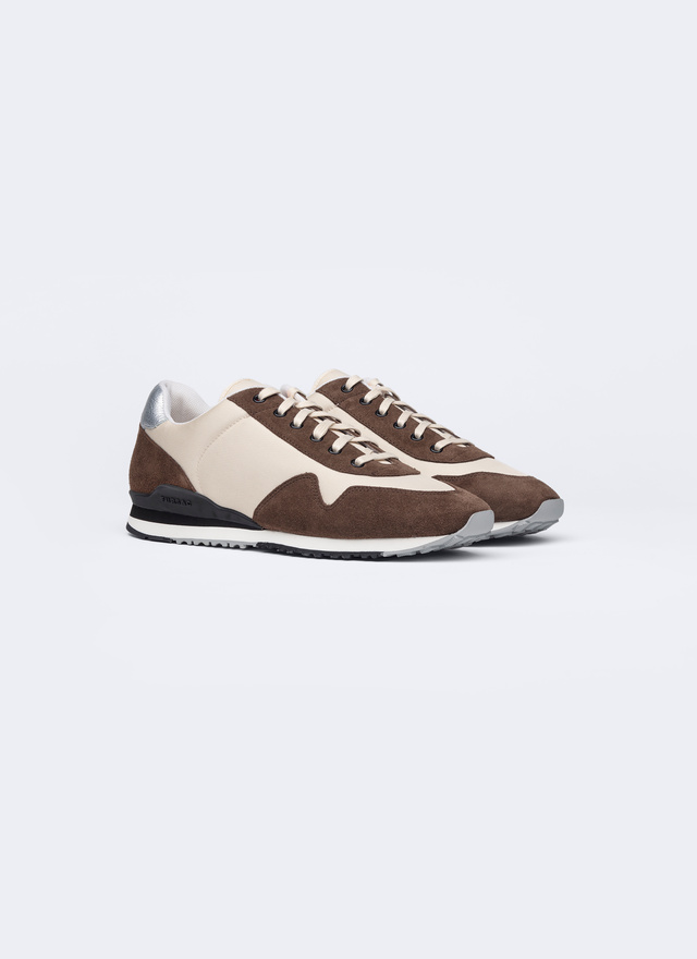 Sneakers crème et marron homme Fursac - 22HLSNEAK-TL04/19
