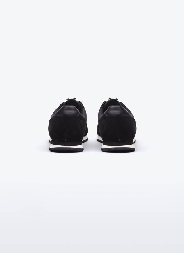 Sneakers noir homme cuir suède et nylon Fursac - LSNEAF-BL02-B001