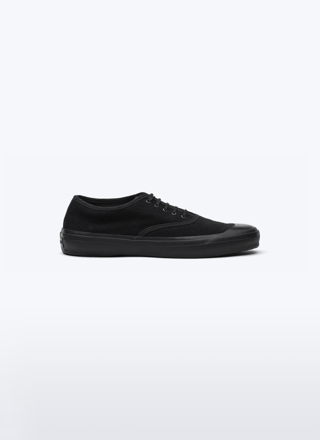 Sneakers homme noir toile de coton Fursac - 23ELTENIS-BL01/20