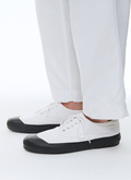 White cotton canvas sneakers - LTENIS-BL01-01