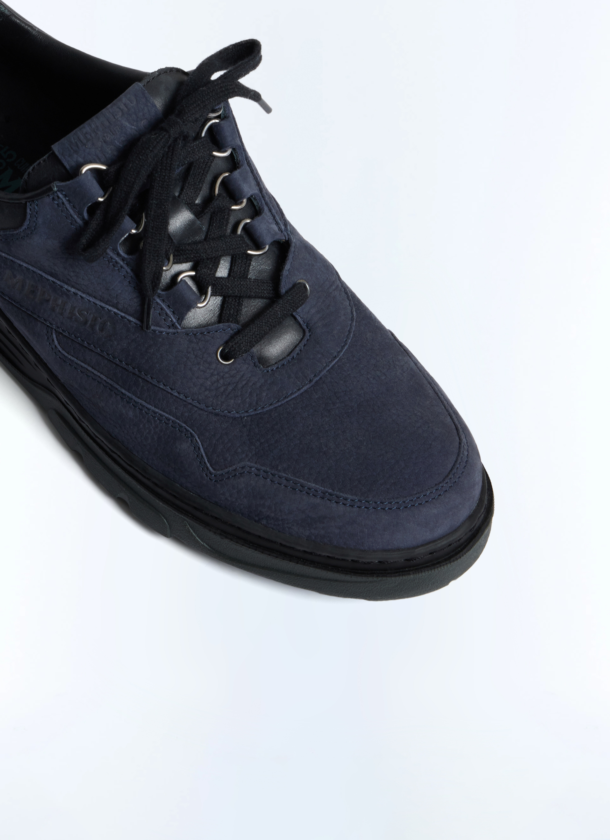 Navy blue sneakers LMEPHI-FL08-D030 - Men's nubuck calfskin