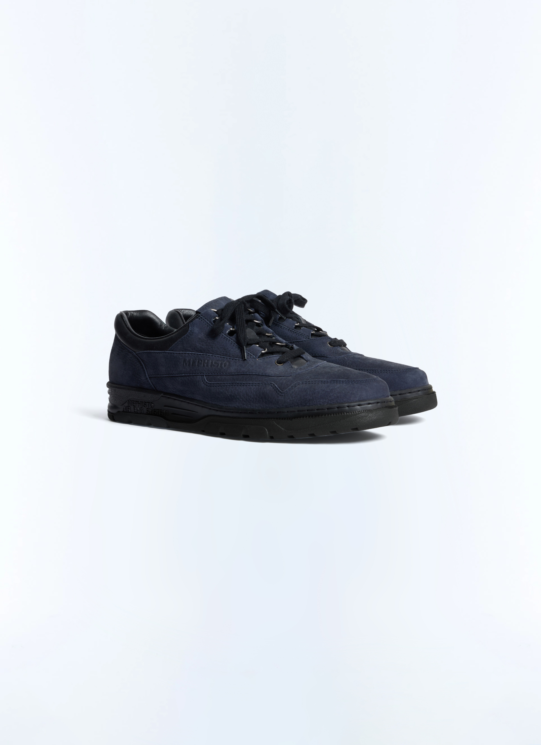 Navy blue sneakers LMEPHI-FL08-D030 - Men's nubuck calfskin