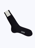 Black ribbed eyptian cotton socks - 22ED2SOCK-VA17/20