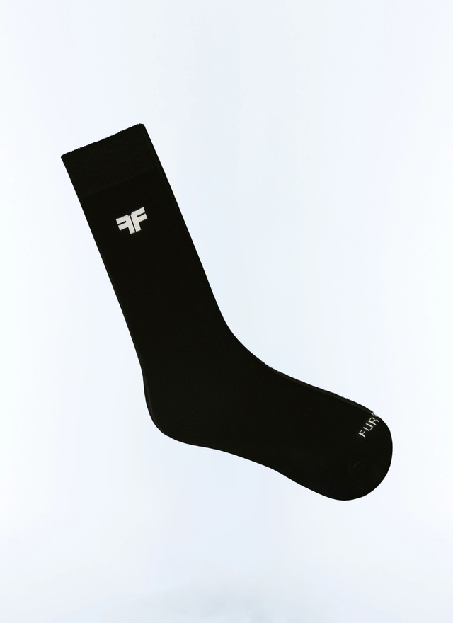 Men's sock black blended cotton Fursac - D2CHAU-EA19-B020