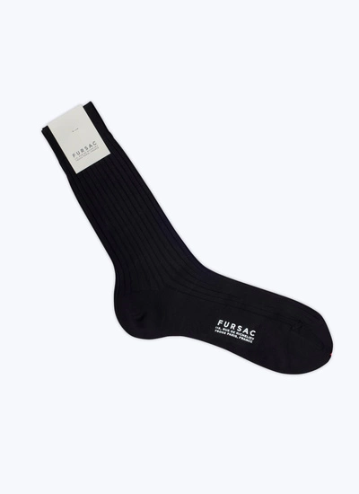 Men's sock black cotton Fursac - D2SOCK-VA17-20