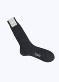 Grey ribbed eyptian cotton socks - 22ED2SOCK-VA17/27
