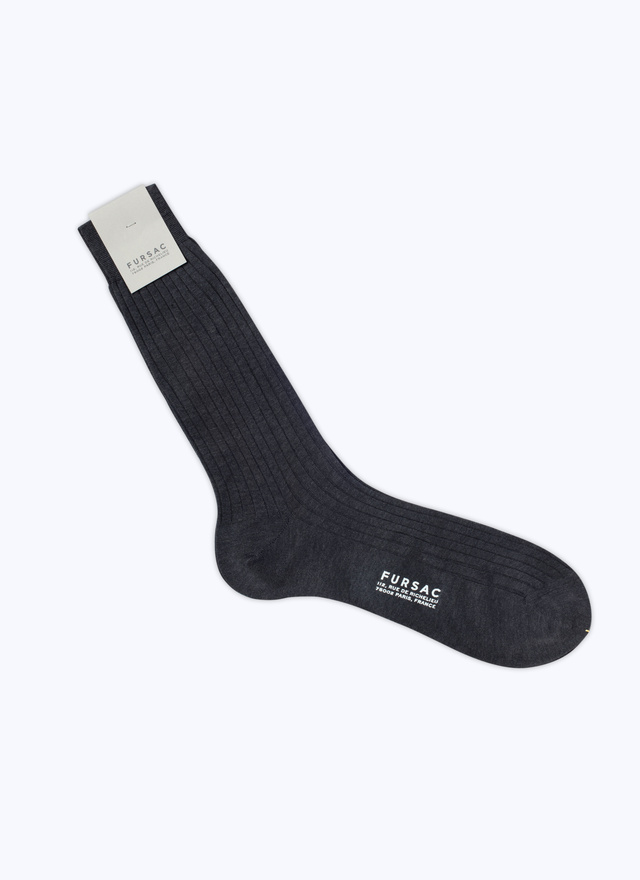 Men's sock grey cotton Fursac - D2SOCK-VA17-27