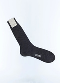 Grey ribbed eyptian cotton socks - D2SOCK-VA17-27