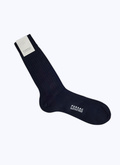 Navy blue ribbed eyptian cotton socks - 22ED2SOCK-VA17/30