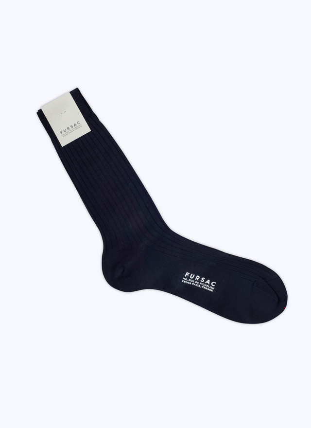 Men's sock navy blue cotton Fursac - D2SOCK-VA17-30