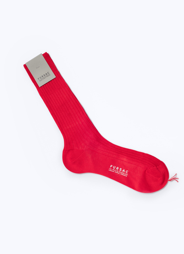 Men's sock red egyptian cotton Fursac - 23ED2SOCK-VA17/71
