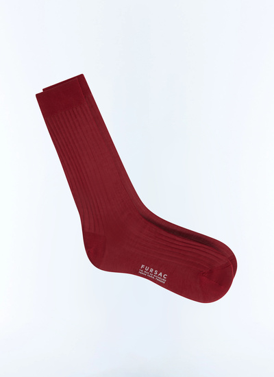 Men's sock red egyptian cotton Fursac - D2SOCK-VA17-C014