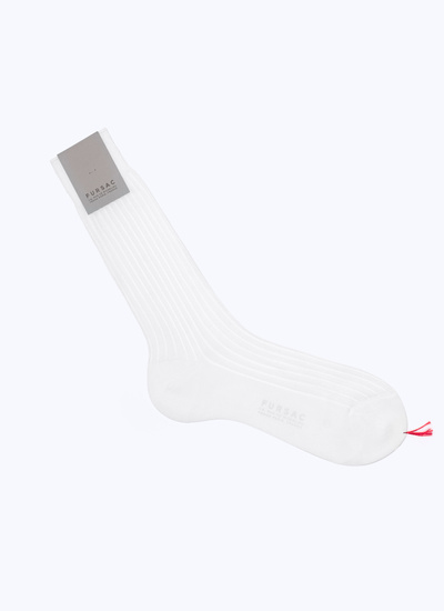 Men's sock white egyptian cotton Fursac - D2SOCK-VA17-A001